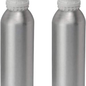 Loyal Multipurpose Anodized Aluminum Empty Bottle, 500ml (Pack of 2) with B Drop Nozzle & Cap with Seal, for Beauty, Essential Oils, Blends, Skin...