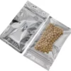 Transparent Front/Silver Back Food Graded Standup Pouch with Zipper - Pack of 100 (10X14 CM) - 20gm to 50gm capacity